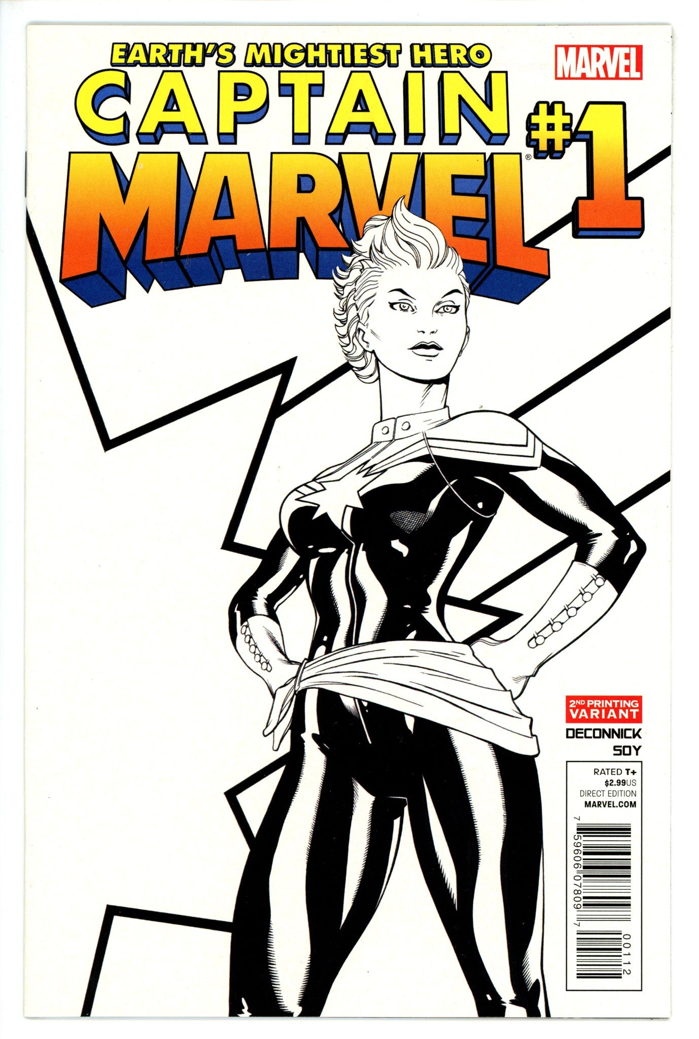 Captain Marvel Vol 8 1 2nd Print NM-