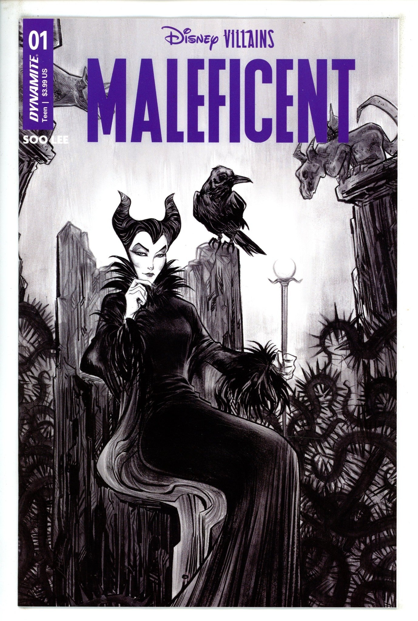 Disney Villains Maleficent 1 Lee B&W Incentive Variant (2023)