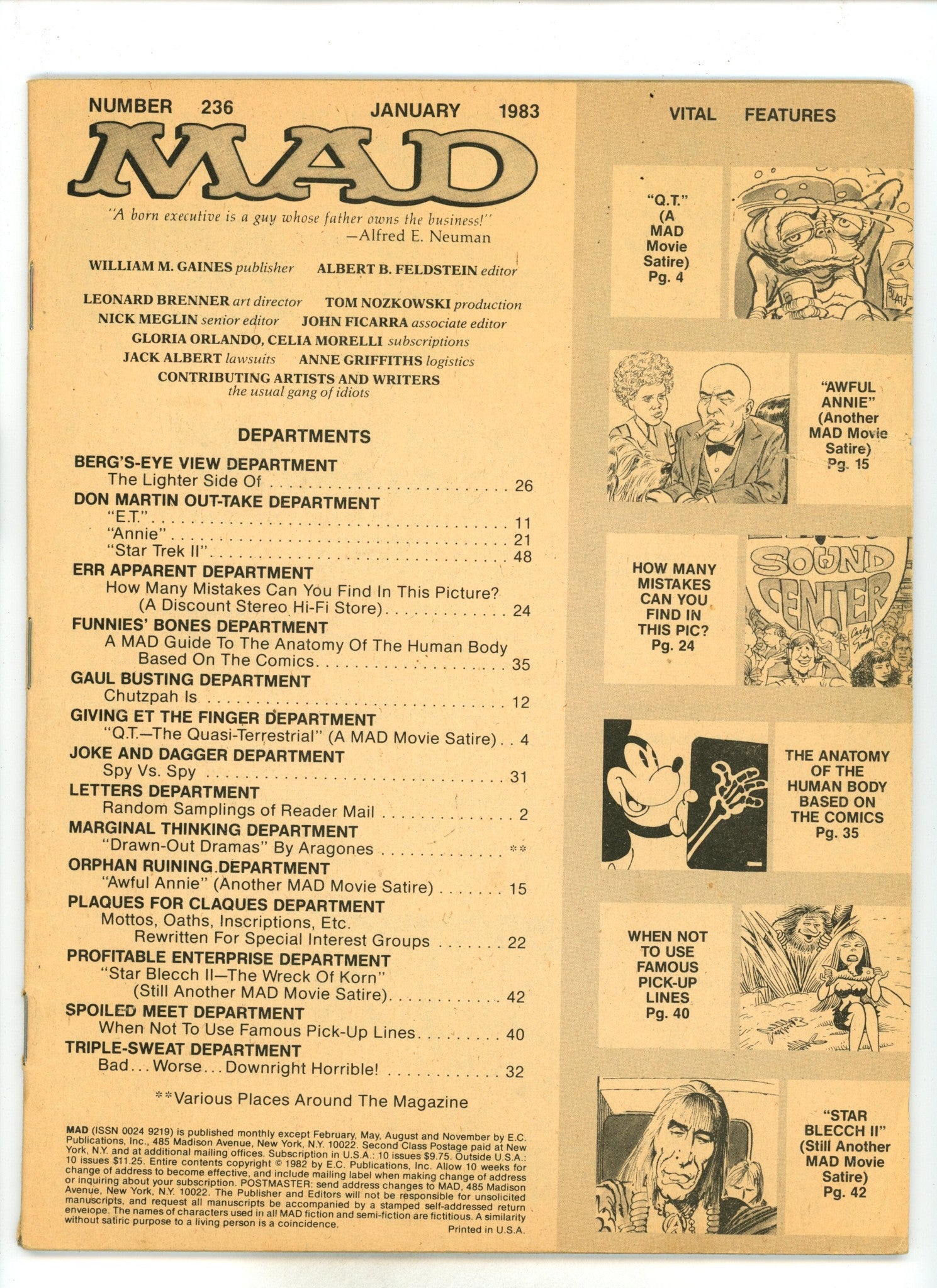 Mad Magazine 236 Coverless