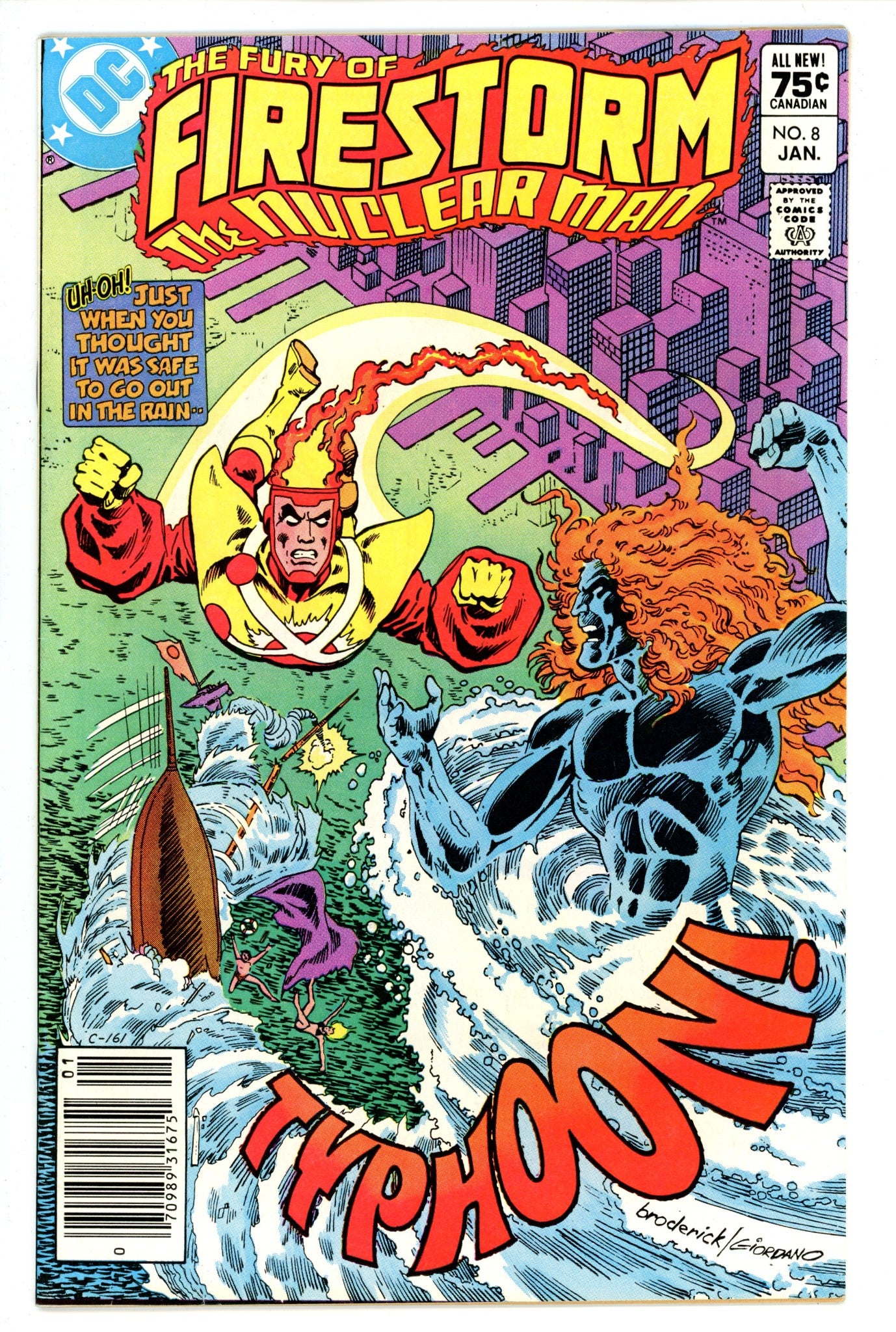 The Fury of Firestorm Vol 2 8 Canadian Price Variant VF (1982)