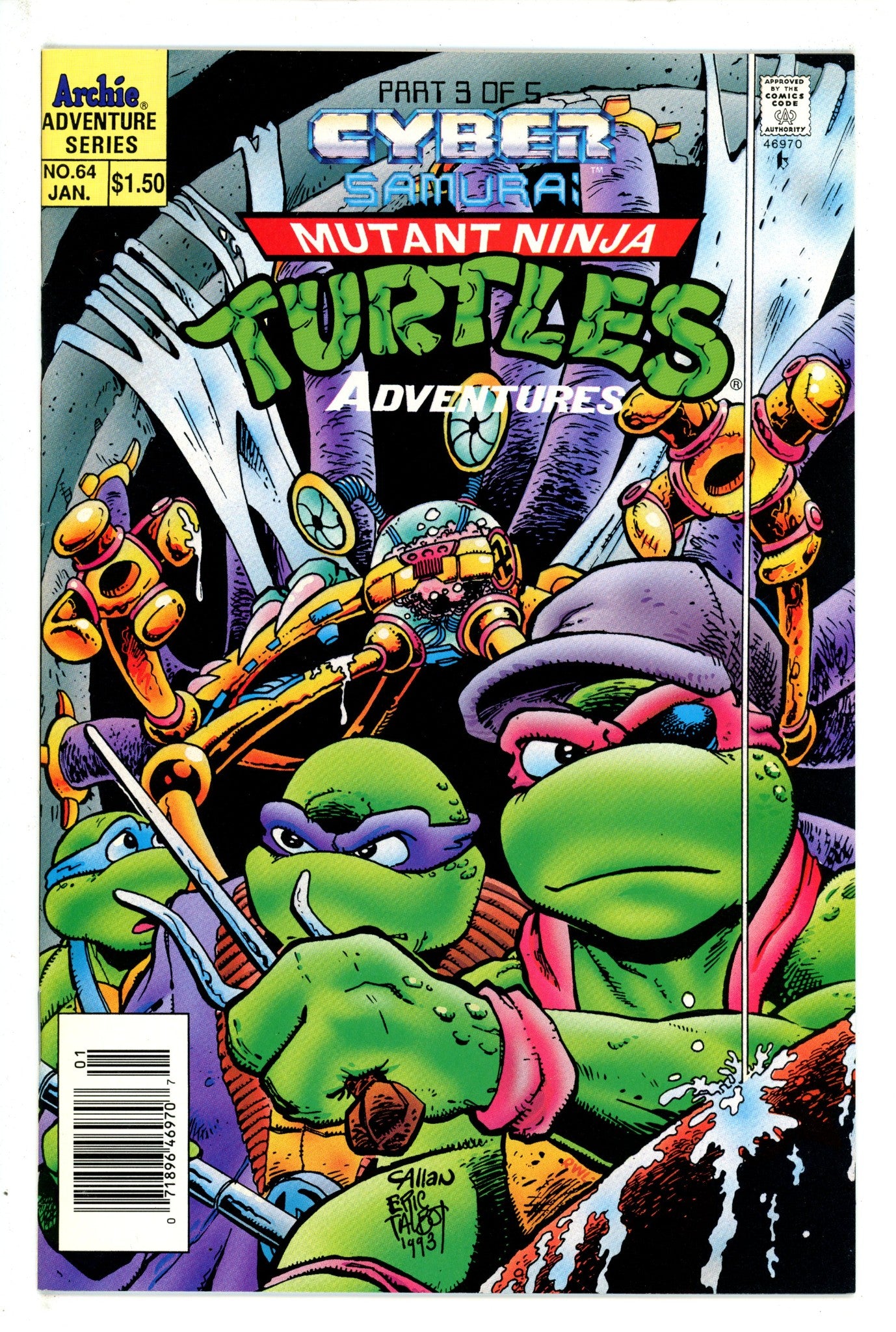 Teenage Mutant Ninja Turtles Adventures Vol 2 64 Newsstand NM- (1995)