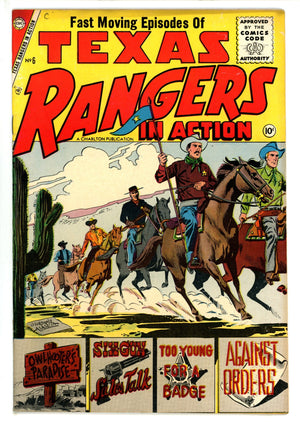 Texas Rangers in Action 6 Bottom Staple Detached Apparent VF- (1957)