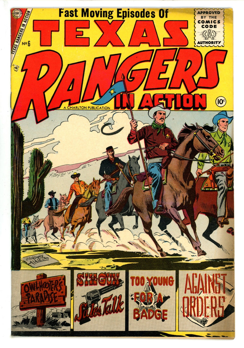 Texas Rangers in Action 6 FN/VF (1957)