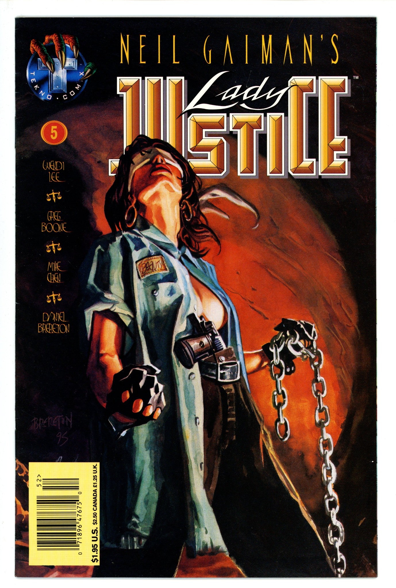 Neil Gaiman's Lady Justice Vol 1 5 Newsstand (1995)