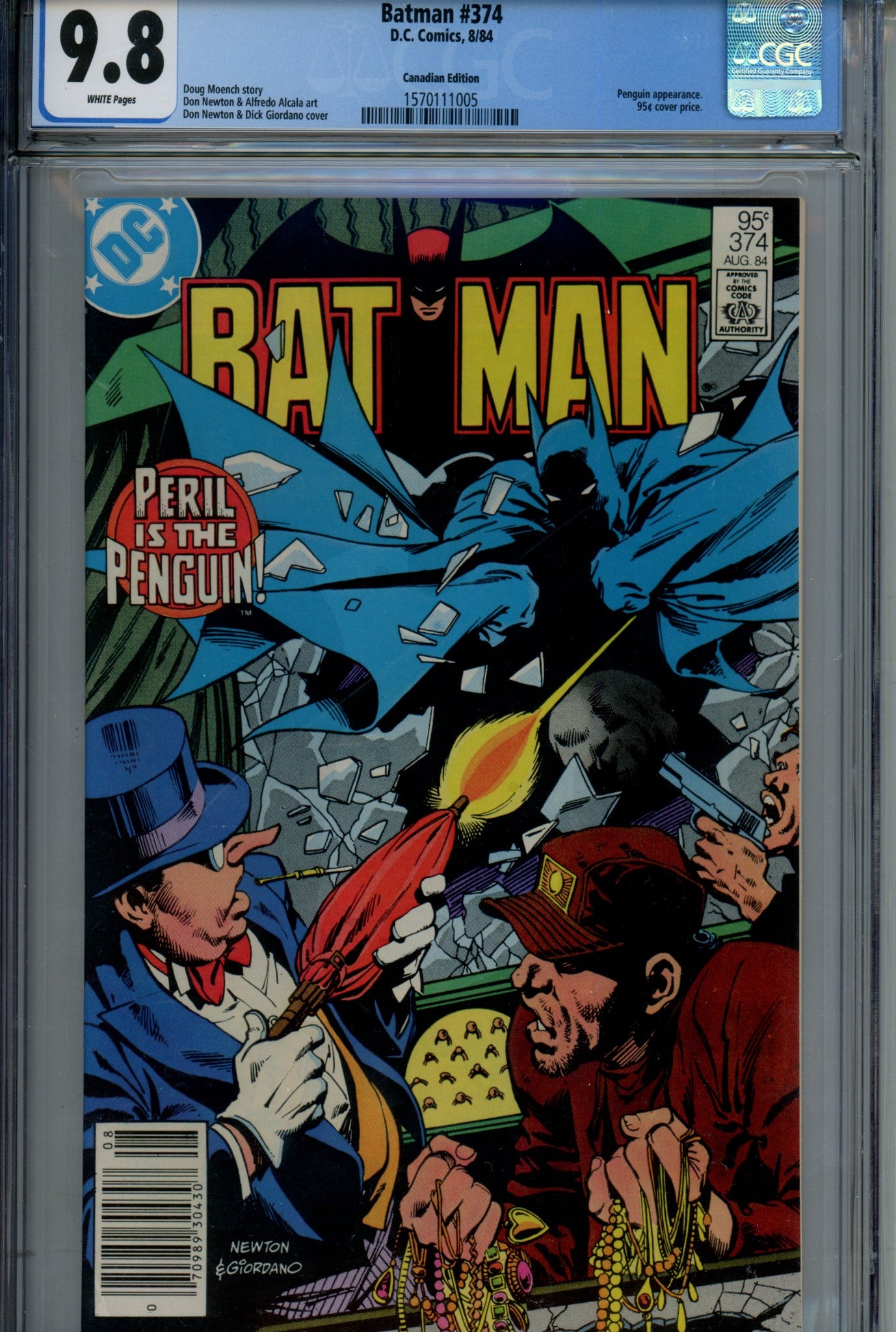 Batman Vol 1 374 Canadian Price Variant CGC 9.8 (1984)