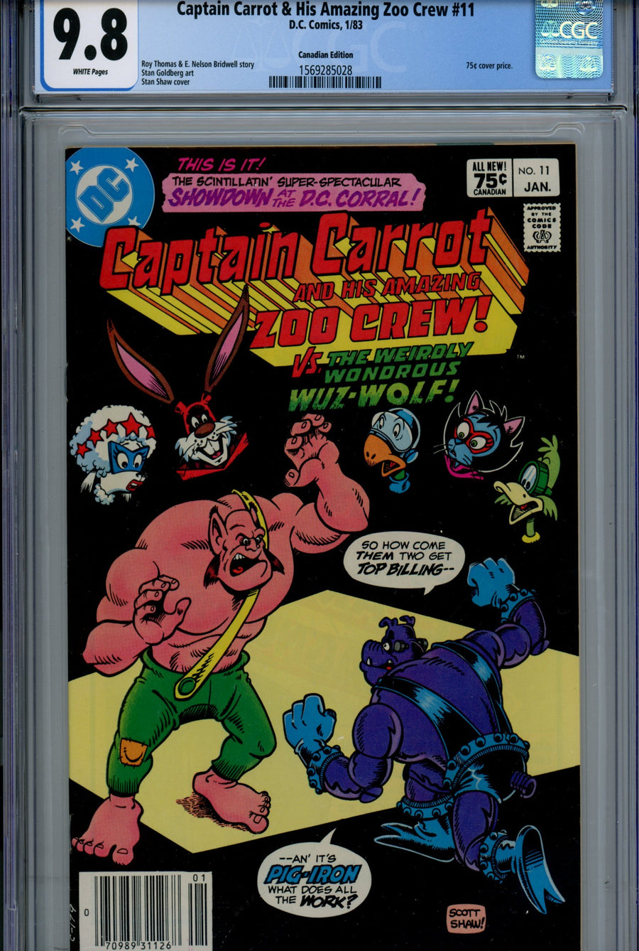 Captain Carrot and His Amazing Zoo Crew! 11 Canadian Price Variant CGC 9.8 (1982)