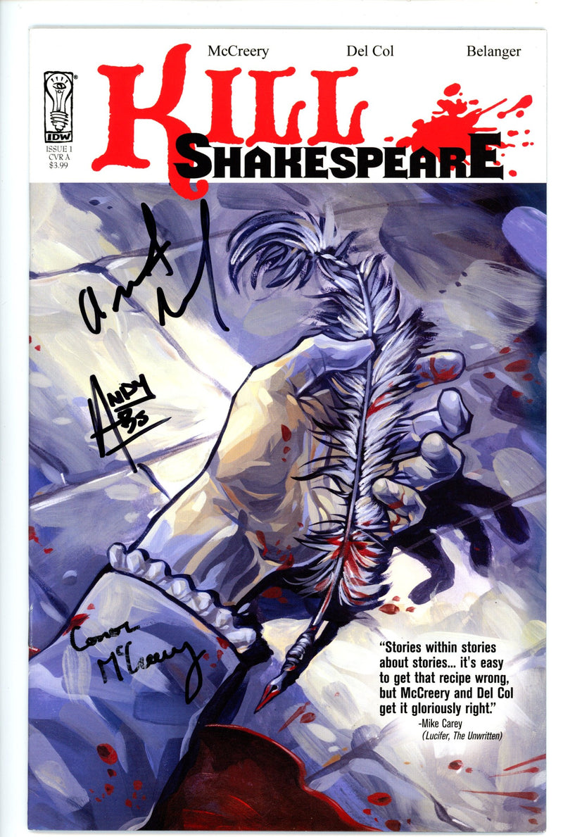 Kill Shakespeare 1 Signed McCreery, Col, Belanger VF-