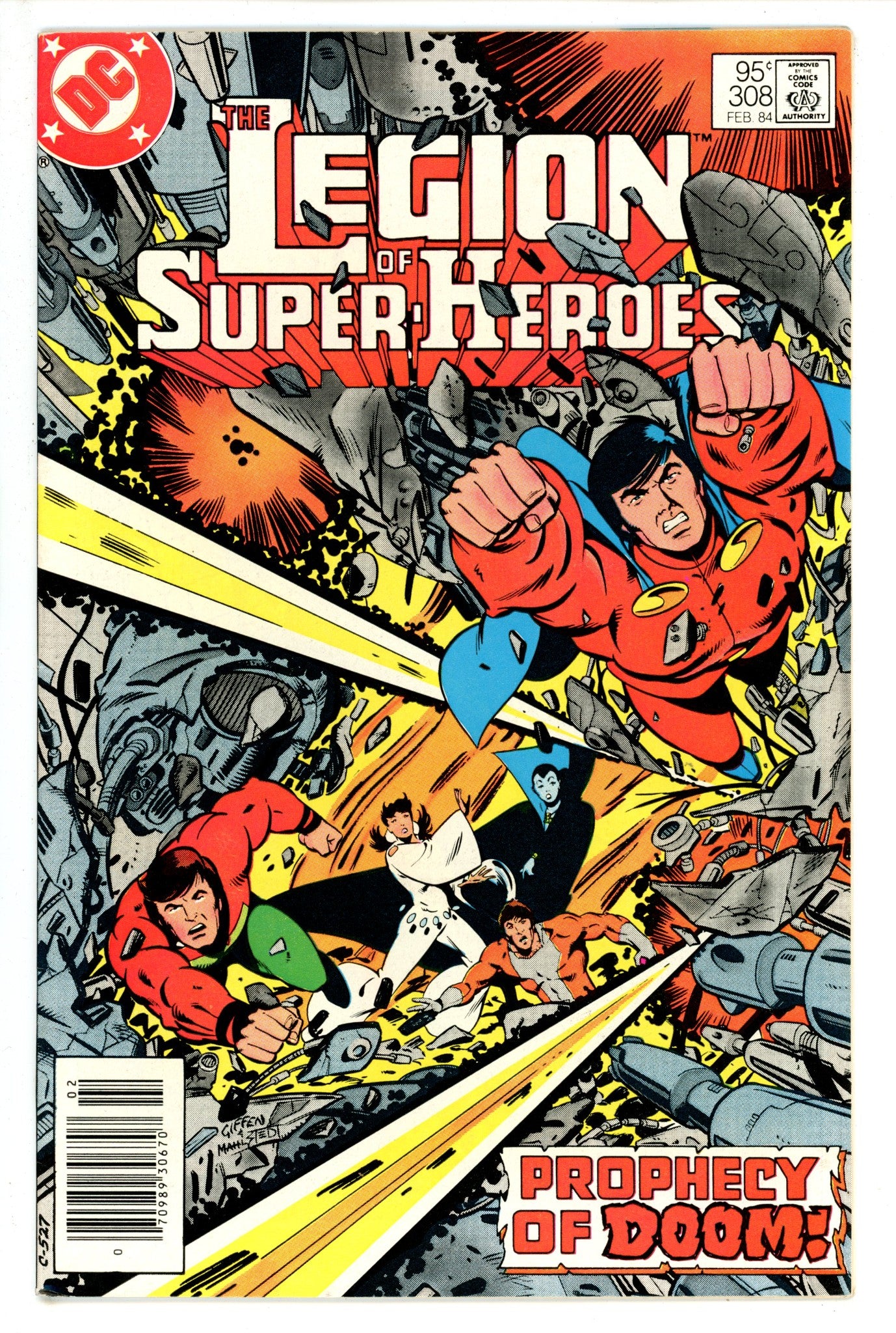 The Legion of Super-Heroes Vol 2 308 Canadian Price Variant VF- (1983)