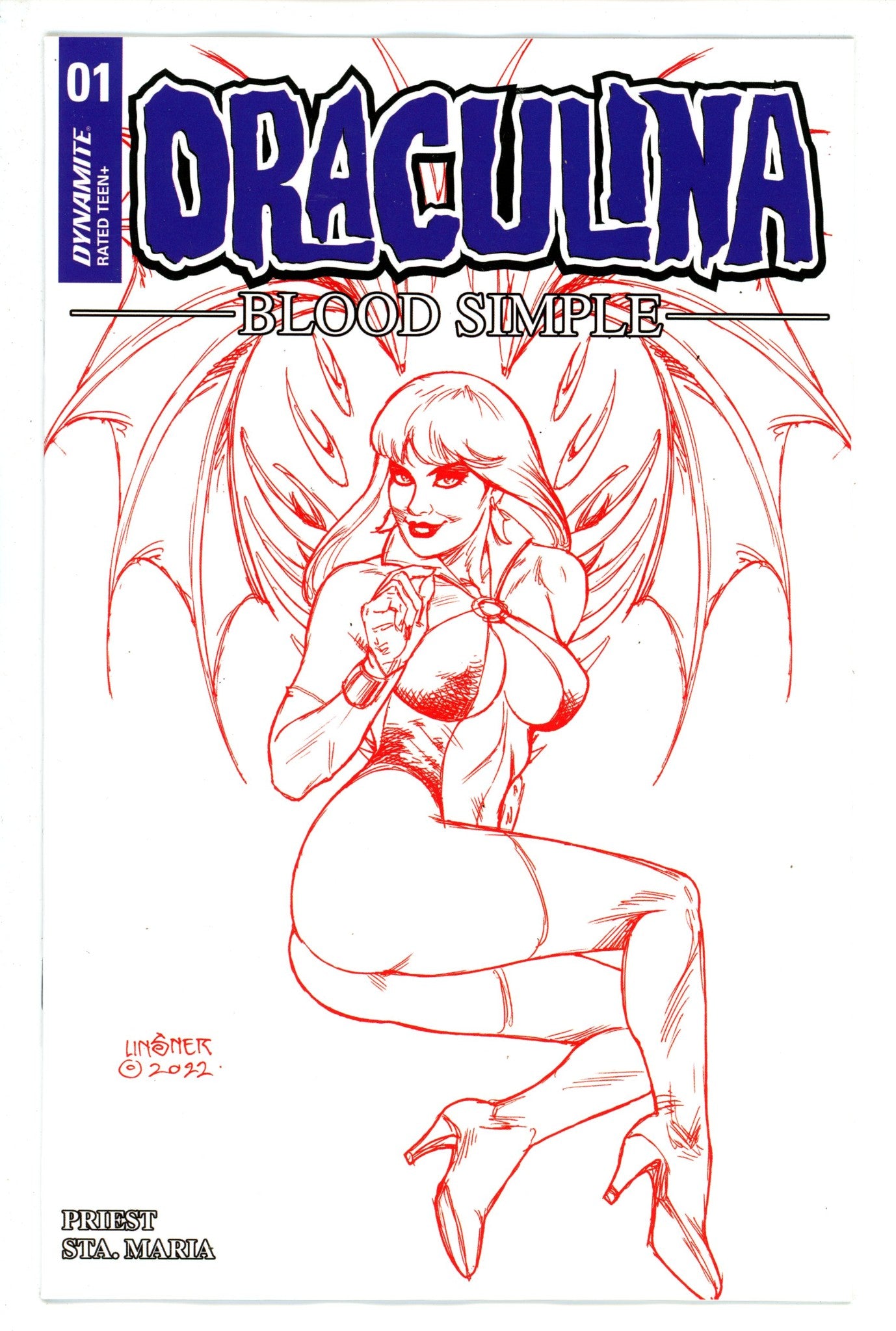 Draculina Blood Simple 1 Linsner Red Line Art Incentive Variant (2023)