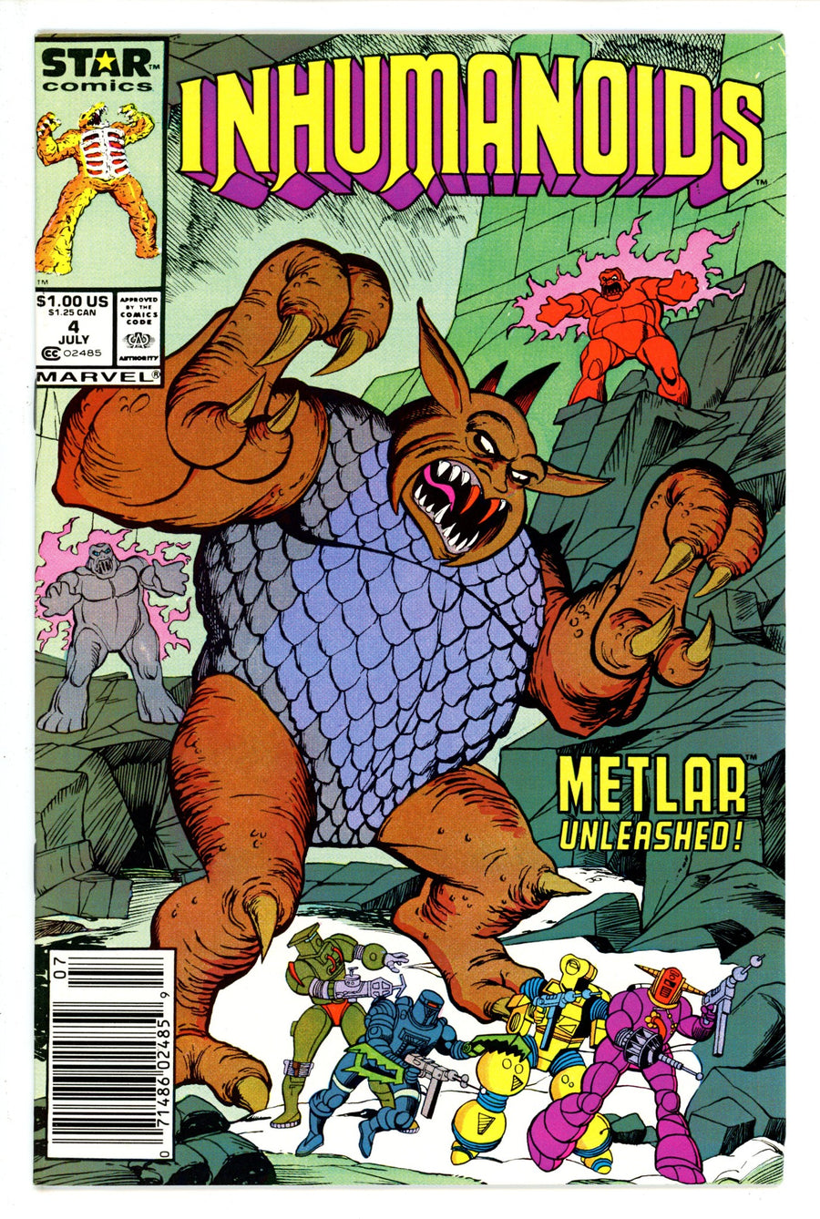 The Inhumanoids 4 Newsstand FN/VF (1987)