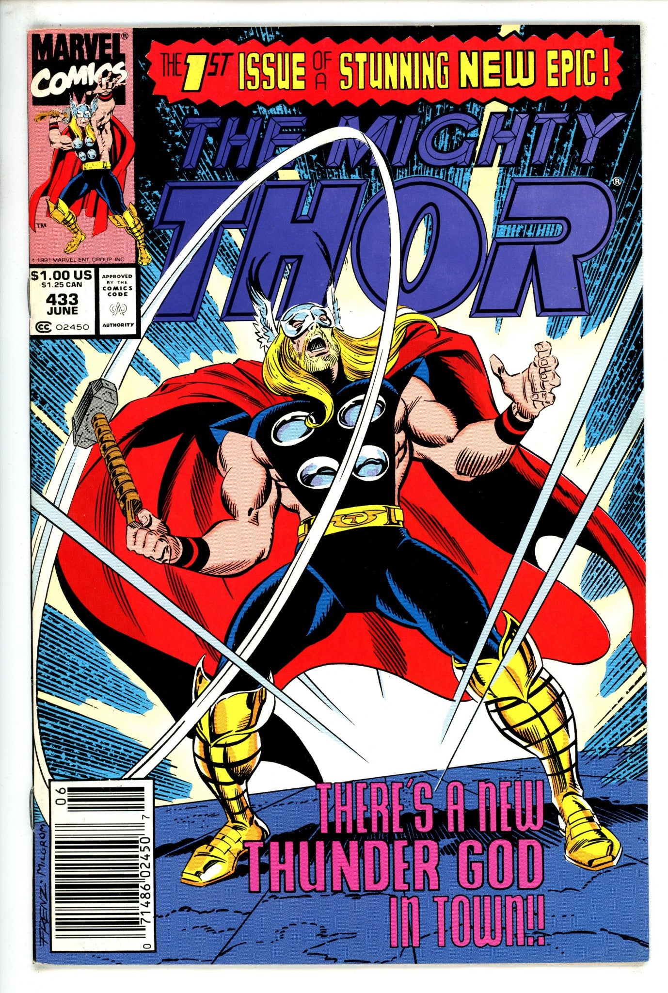 Thor Vol 1 433 Newsstand (1991)