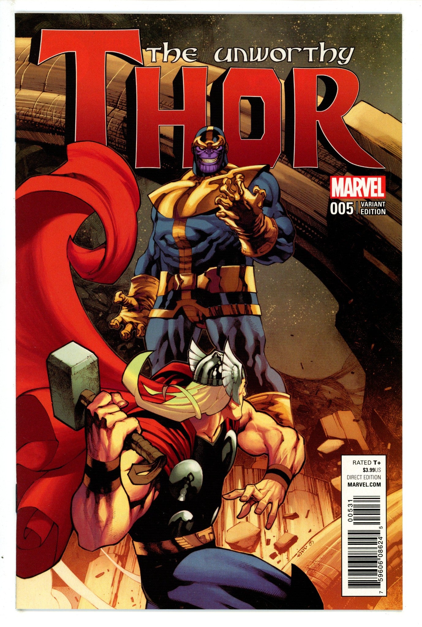The Unworthy Thor 5 Stevens Incentive Variant NM- (2017)