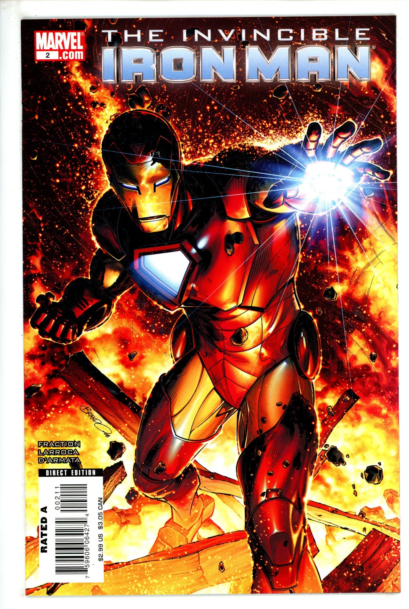 Invincible Iron Man Vol 1 2 Peterson Variant (2008)