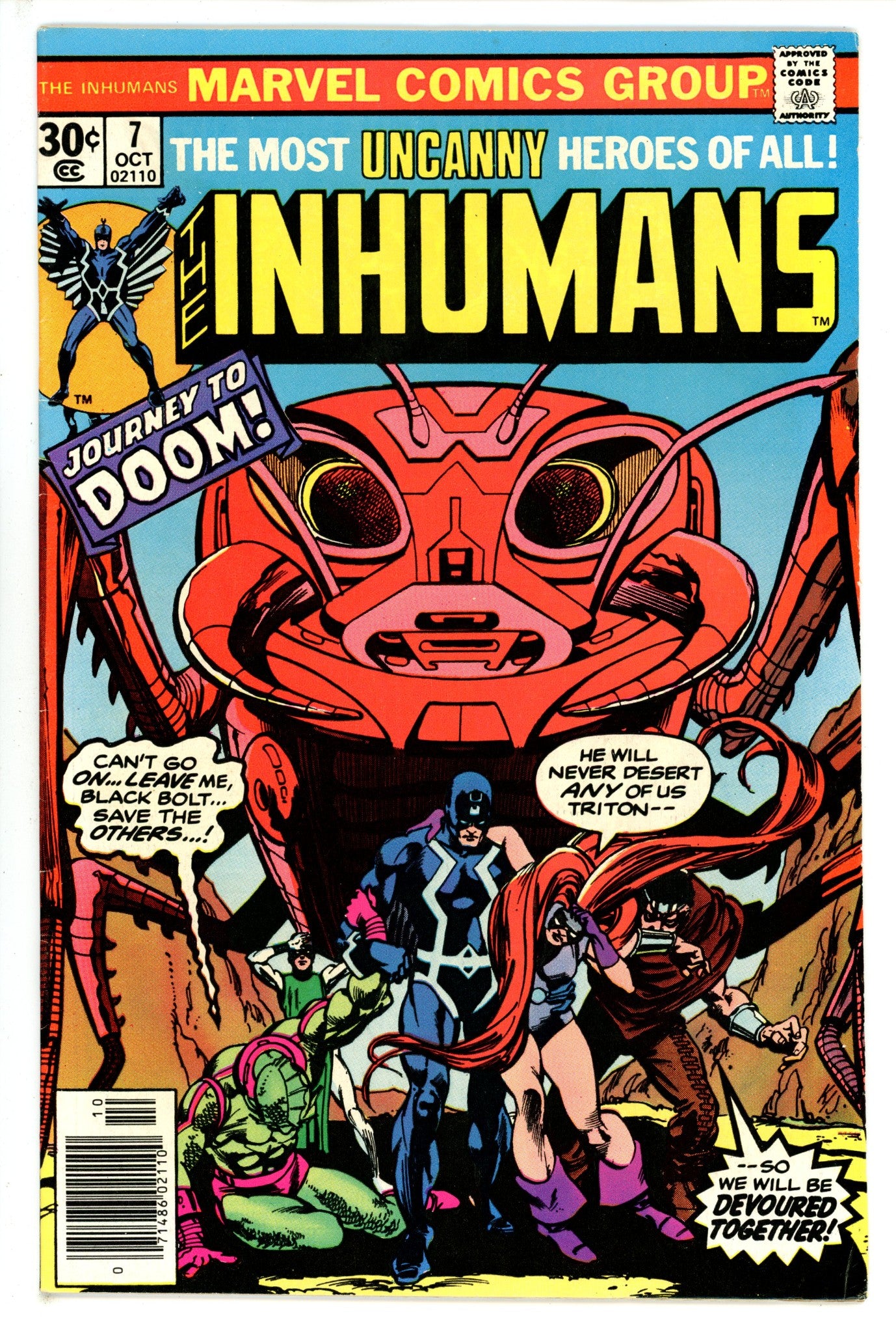 The Inhumans Vol 1 7 FN/VF (1976)