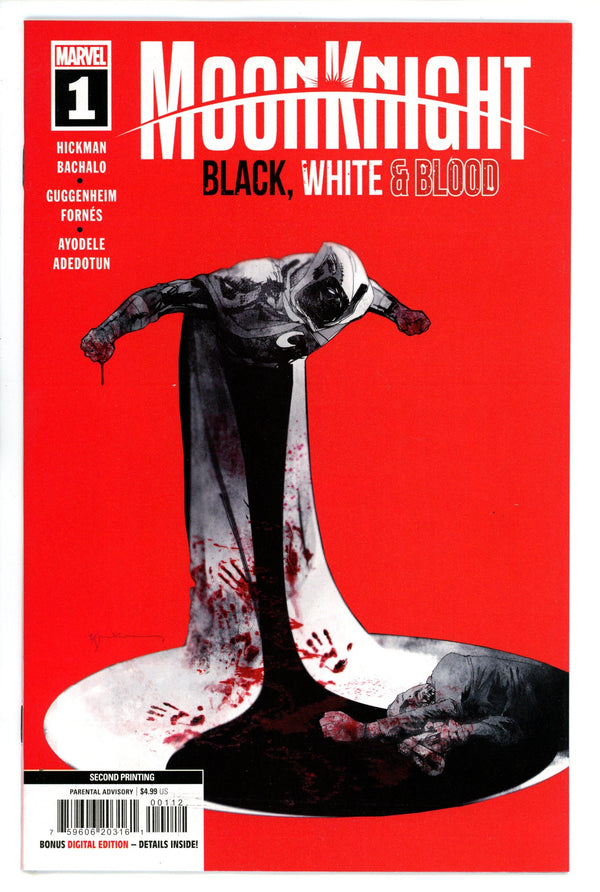 Moon Knight Black White Blood 1 2nd Print (2022)