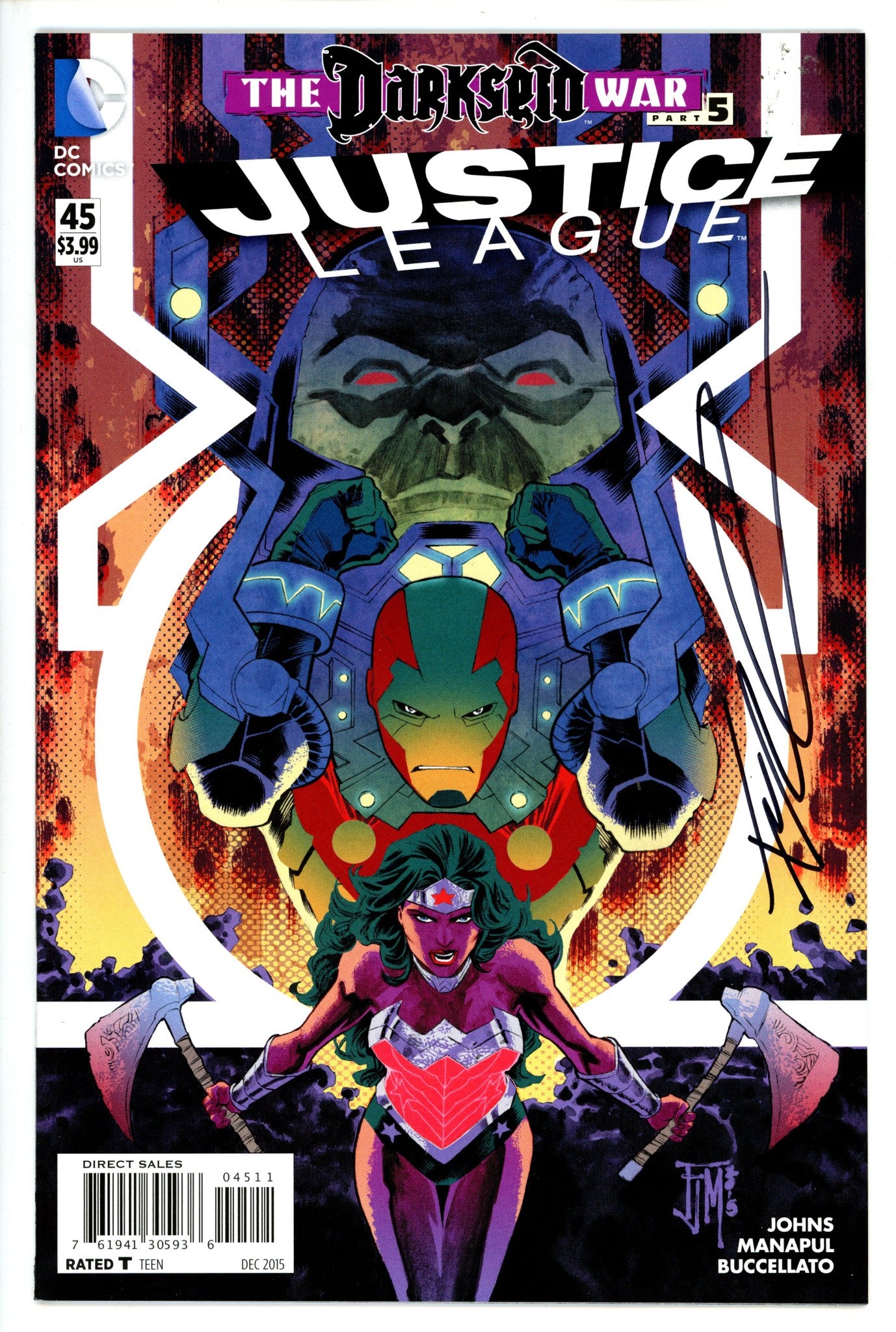 Justice League Vol 1 45 Signed Manapul VF