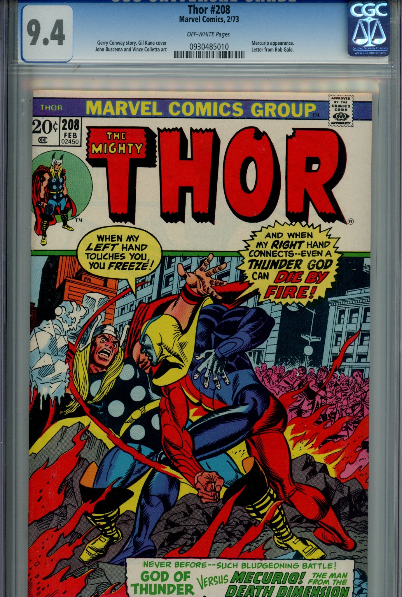 Thor Vol 1 208 CGC 9.4 (1973)