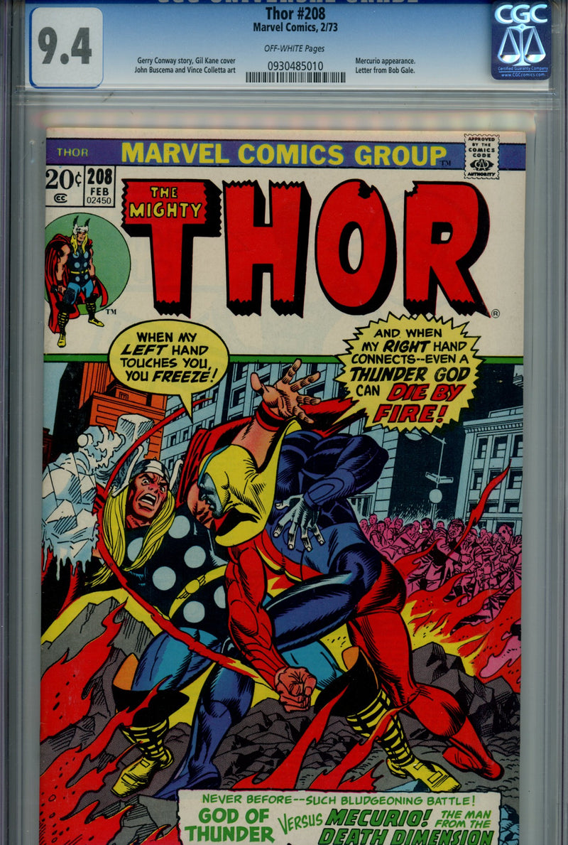 Thor Vol 1 208 CGC 9.4 (1973)
