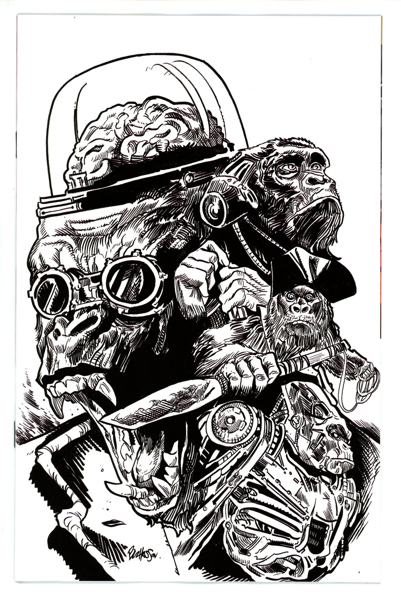 Legion Of Exceptional Gorilla Men 1 B&W Virgin Variant (2023)