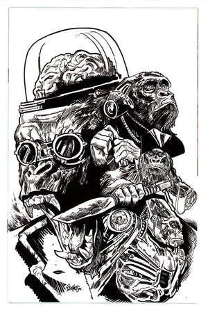 Legion Of Exceptional Gorilla Men 1 B&W Virgin Variant (2023)