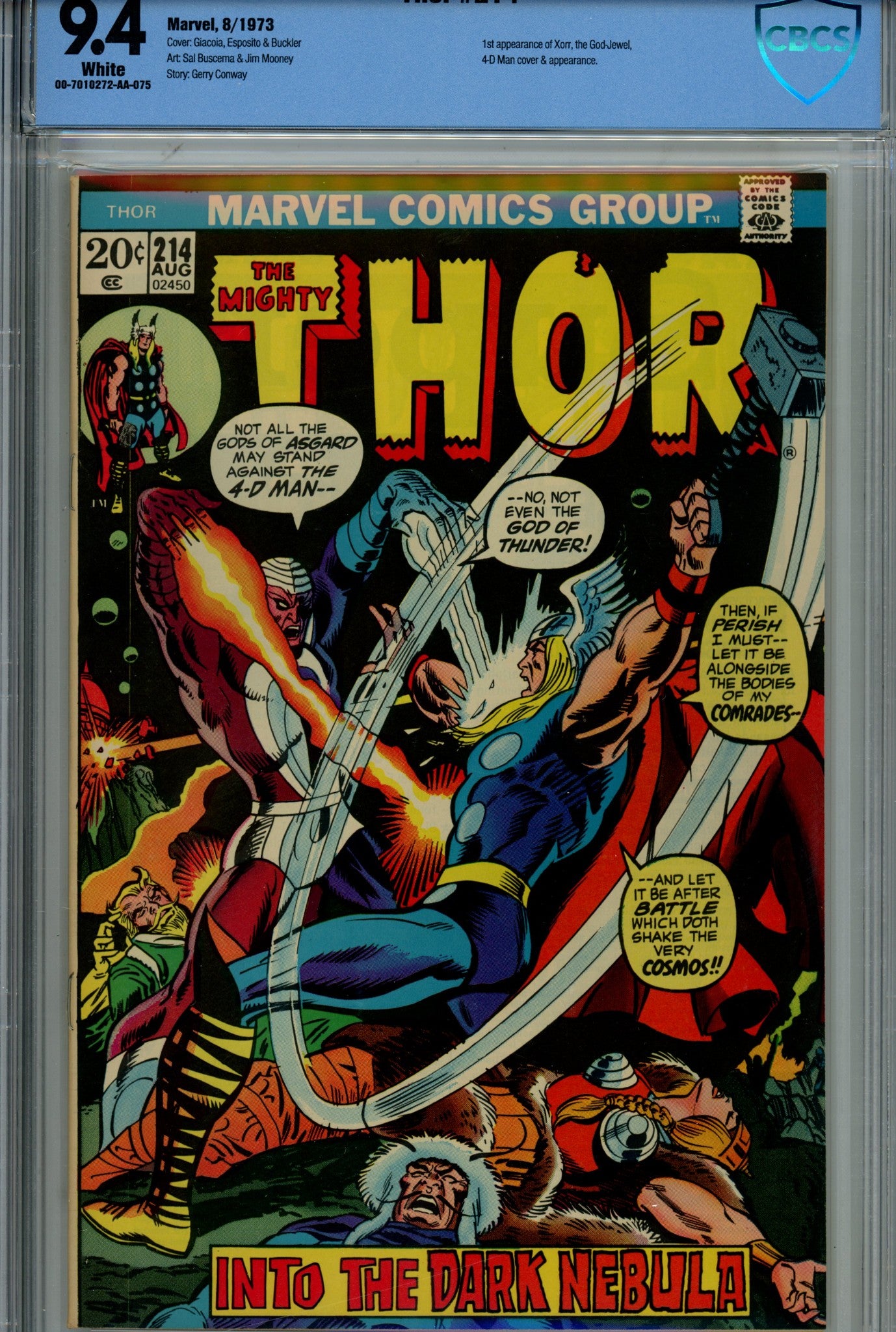 Thor Vol 1 214 CBCS 9.4 (1973)