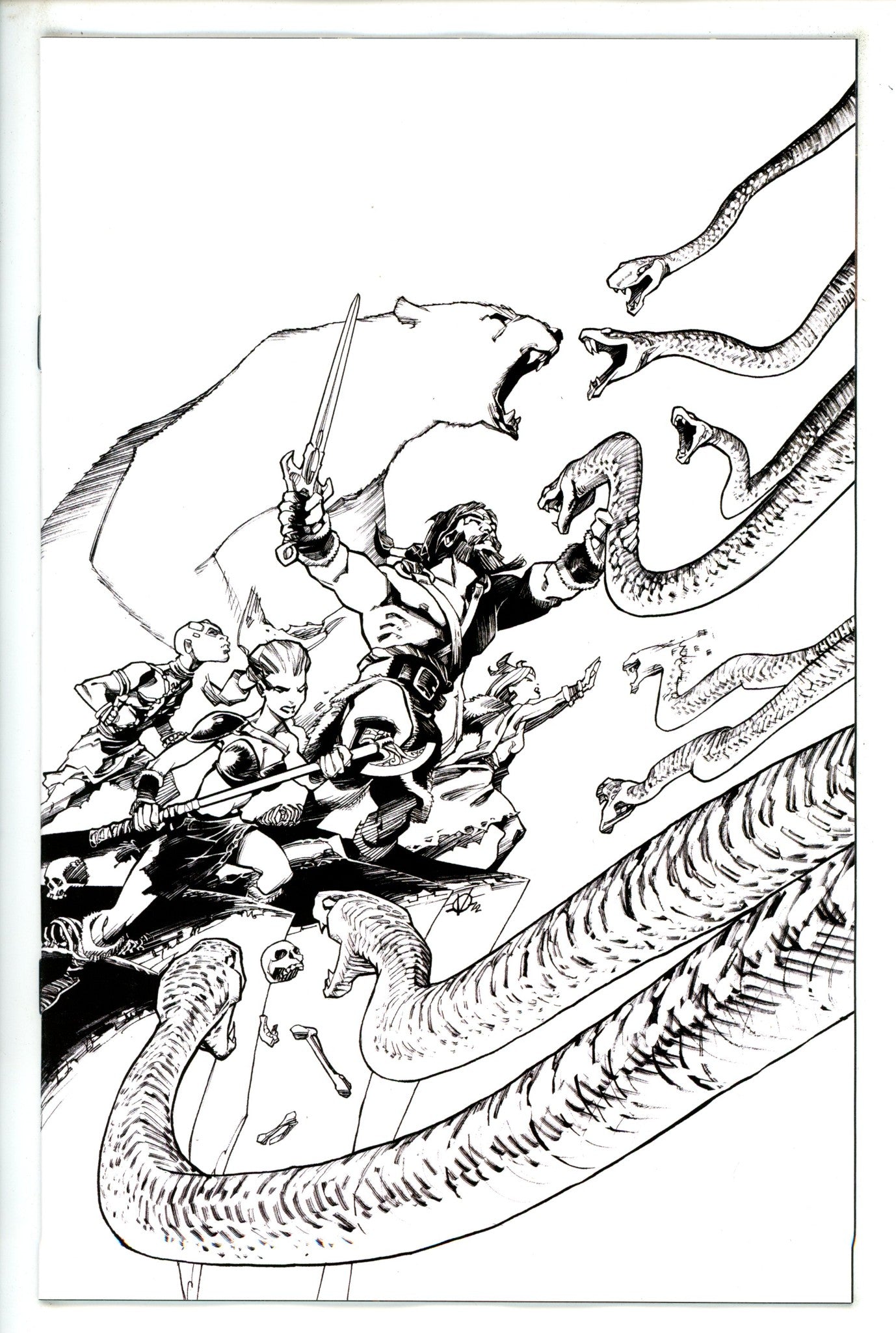 Mighty Barbarians 1 Vatine B&W Incentive Variant NM (2023)