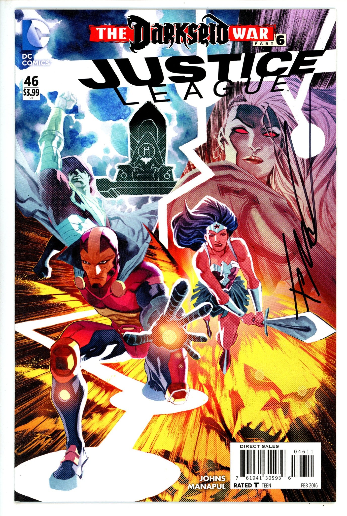 Justice League Vol 1 46 Signed Manapul NM-