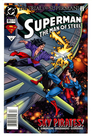 Superman: The Man of Steel 51 Newsstand (1995)