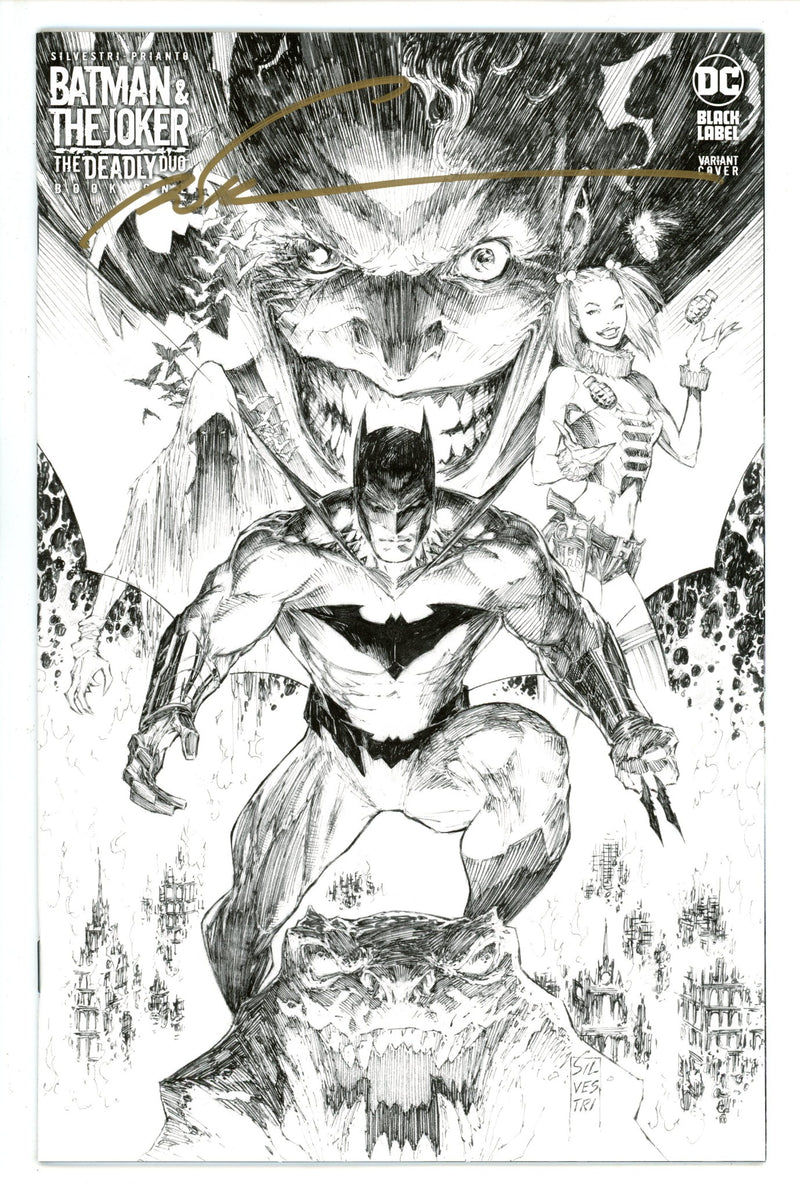 Batman & The Joker The Deadly Duo 1 Signed Silvestri Variant NM+