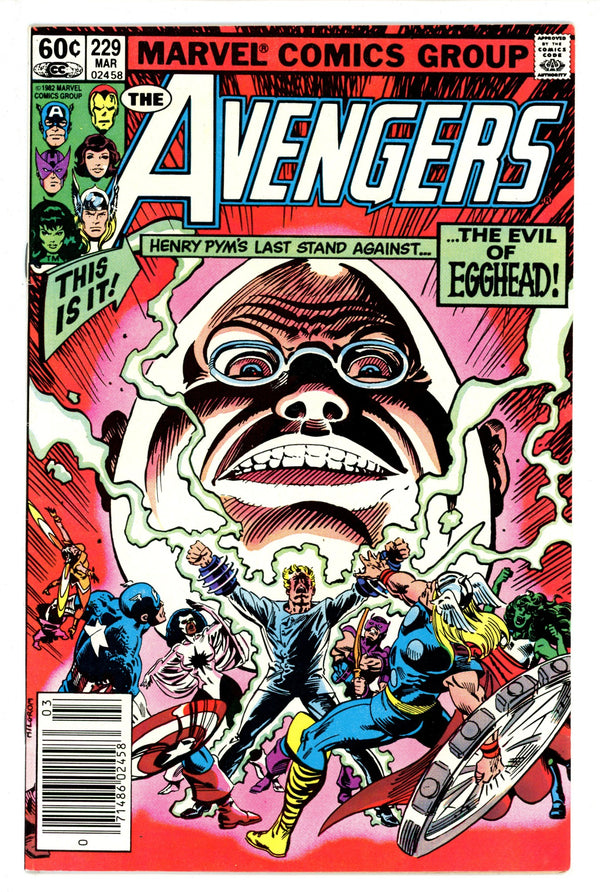 The Avengers 229 Newsstand (1982)