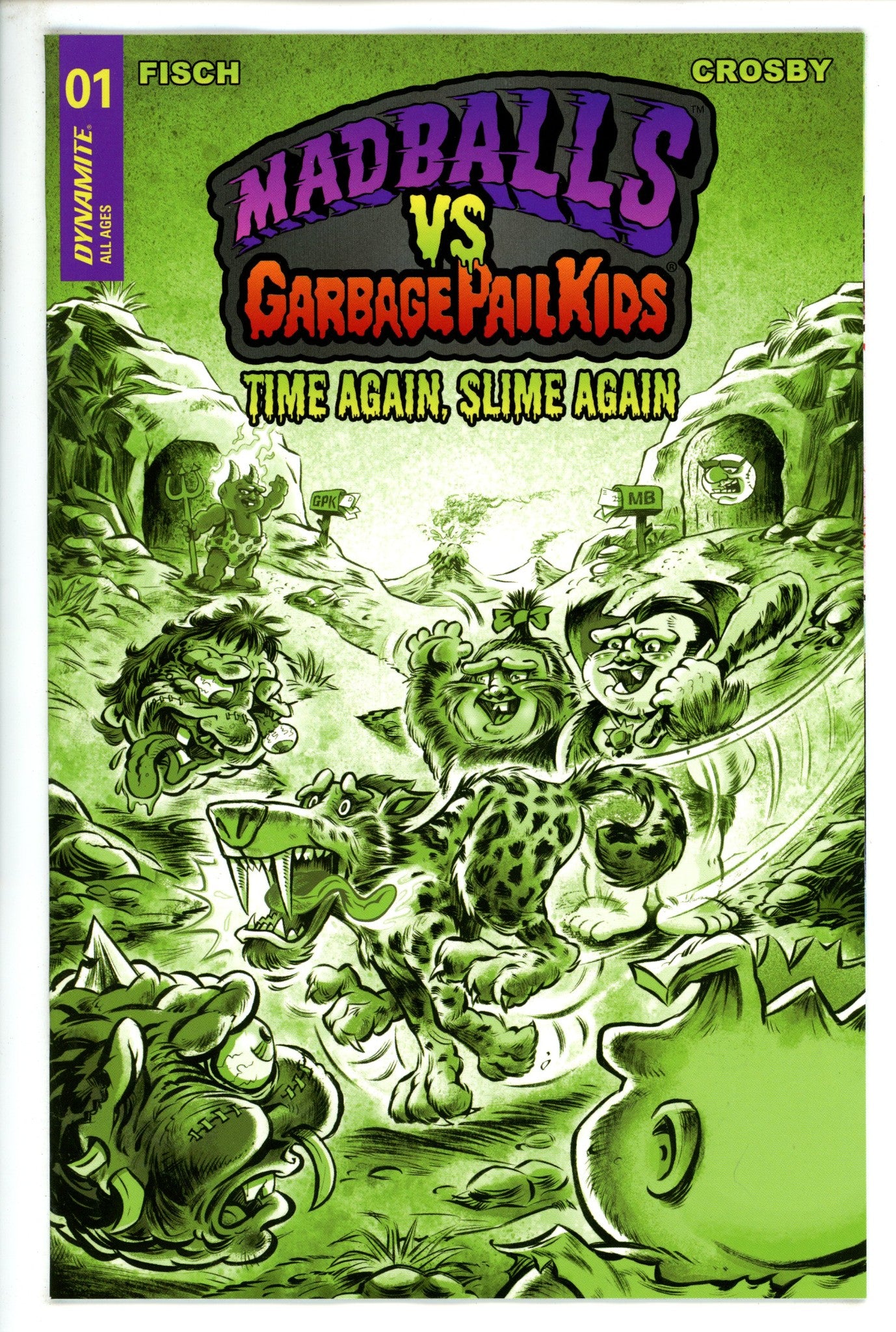 Madballs Vs Garbage Pail Kids Slime Again 1 Crosby Green Incentive Variant (2023)