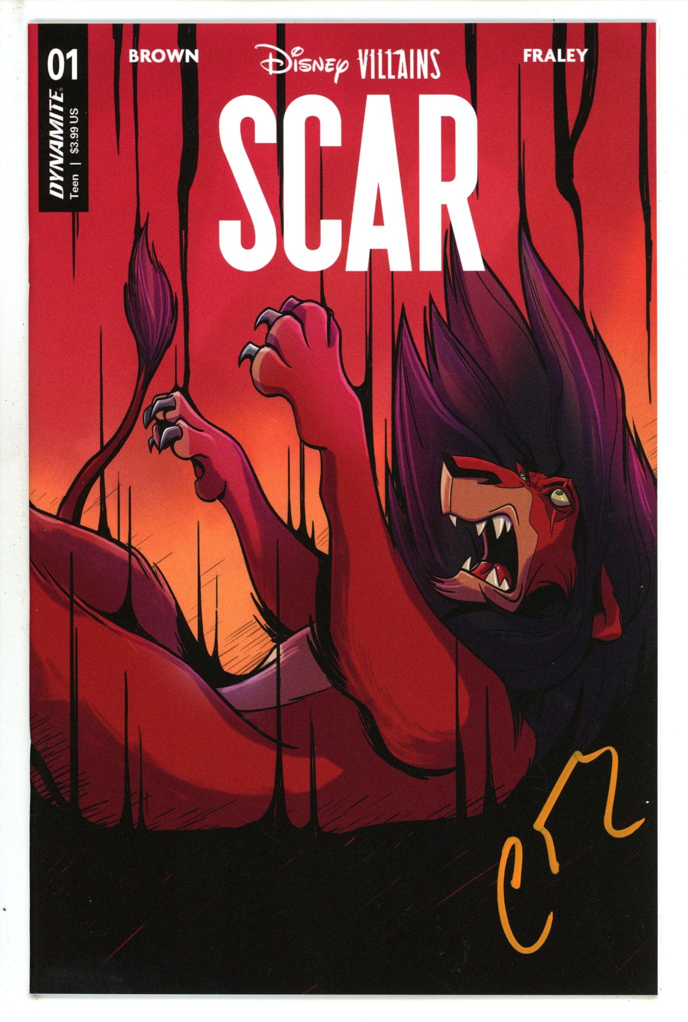 Disney Villains: Scar 1 Fraley Incentive Variant NM+ Signed Chuck Brown (2023)