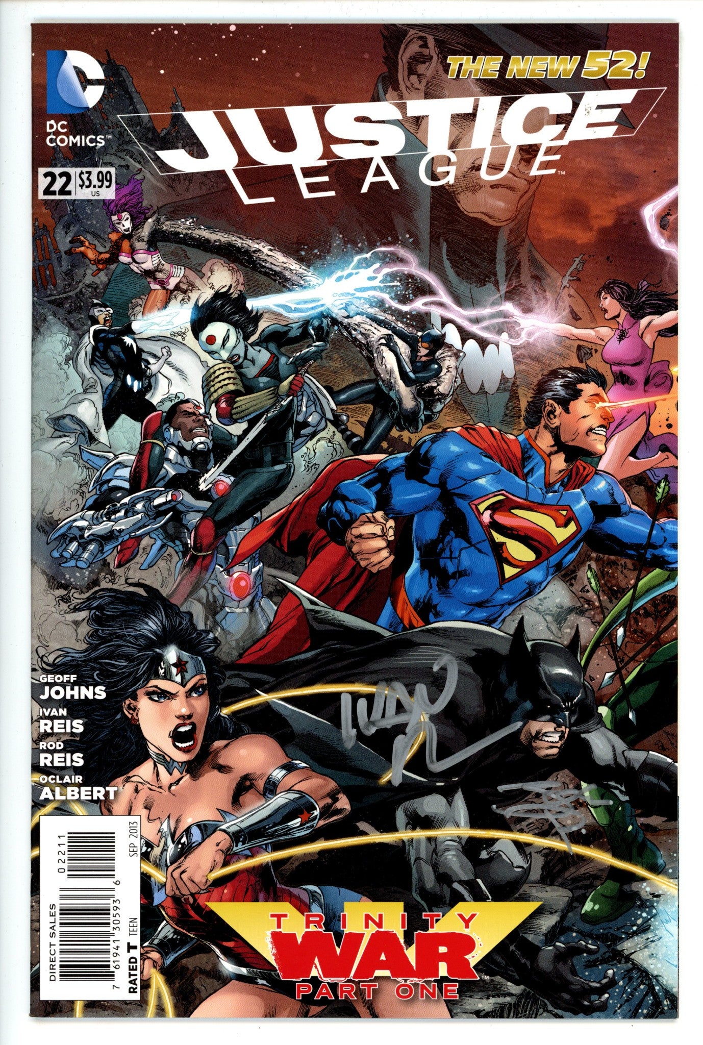 Justice League Vol 1 22 Signed Reis / Prado