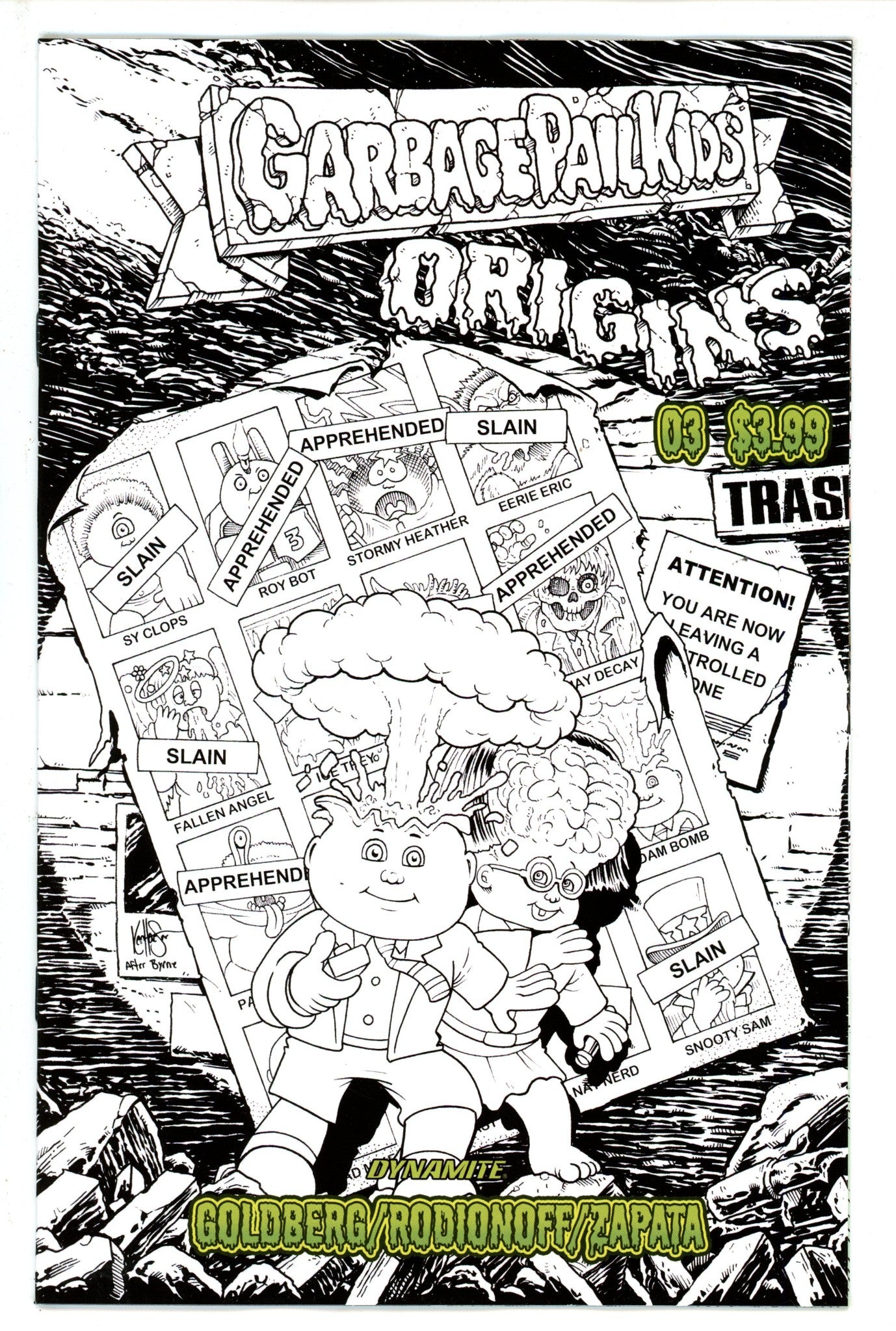 Garbage Pail Kids Origins 3 Haeser B&W Incentive Variant (2022)