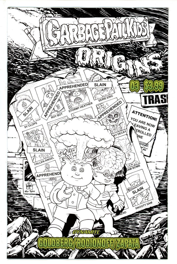 Garbage Pail Kids Origins 3 Haeser B&W Incentive Variant (2022)