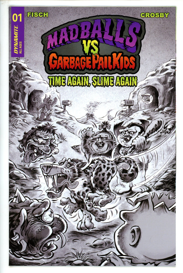 Madballs Vs Garbage Pail Kids Slime Again 1 Crosby B&W Incentive Variant (2023)