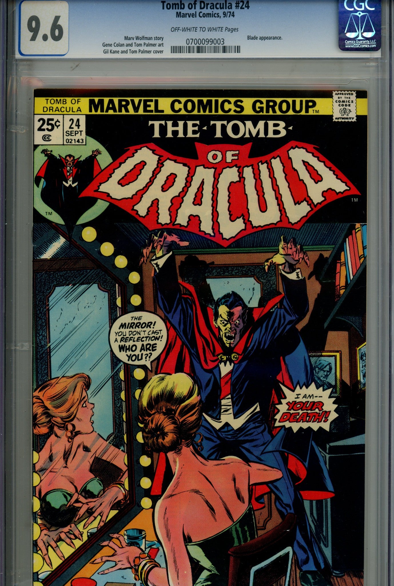 Tomb of Dracula Vol 1 24 CGC 9.6 (1974)