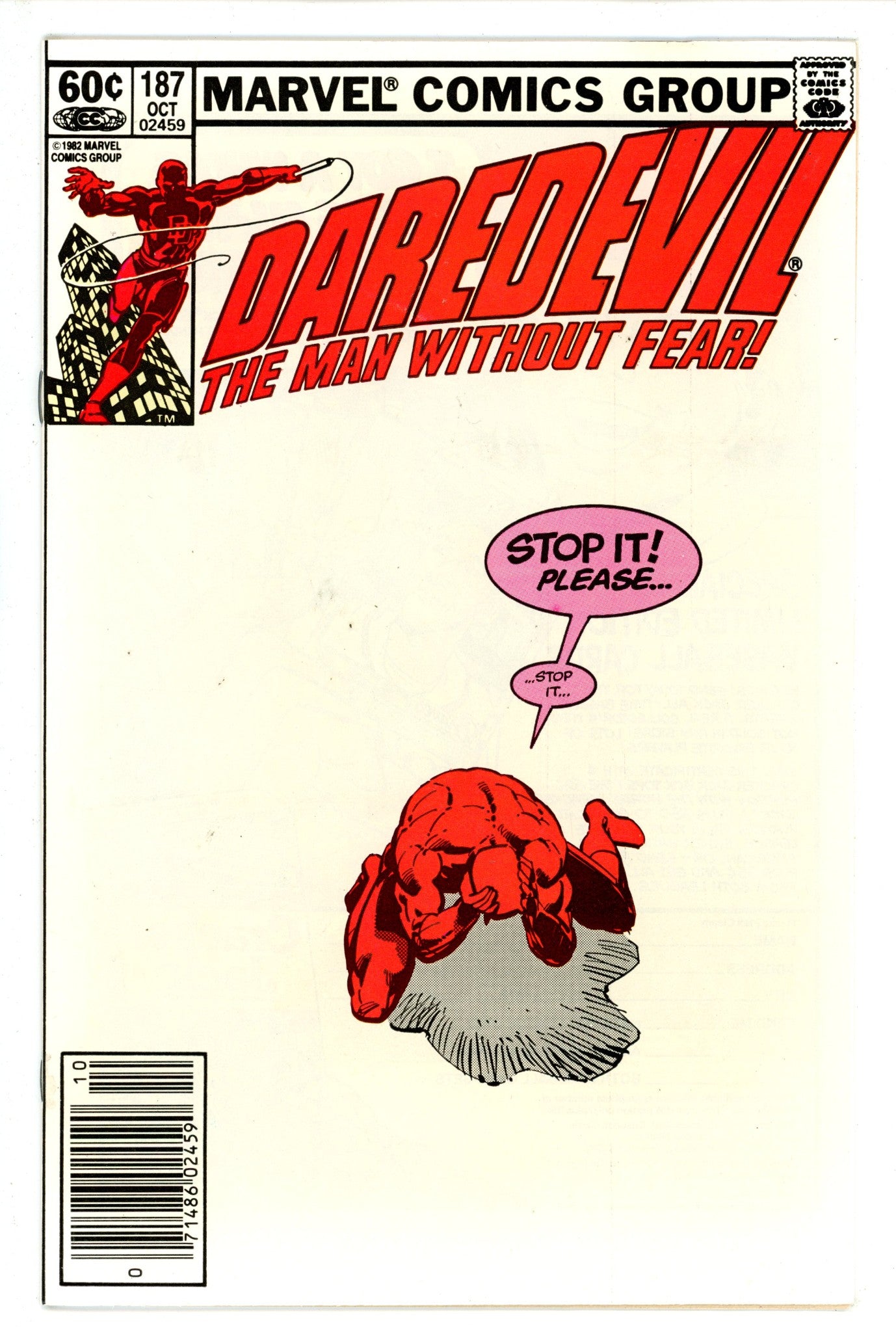 Daredevil Vol 1 187 Newsstand VF+ (1982)