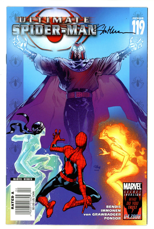 Ultimate Spider-Man 119 Newsstand Signed Immonen