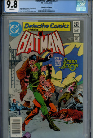 Detective Comics Vol 1 521 Canadian Price Variant CGC 9.8 (1982)