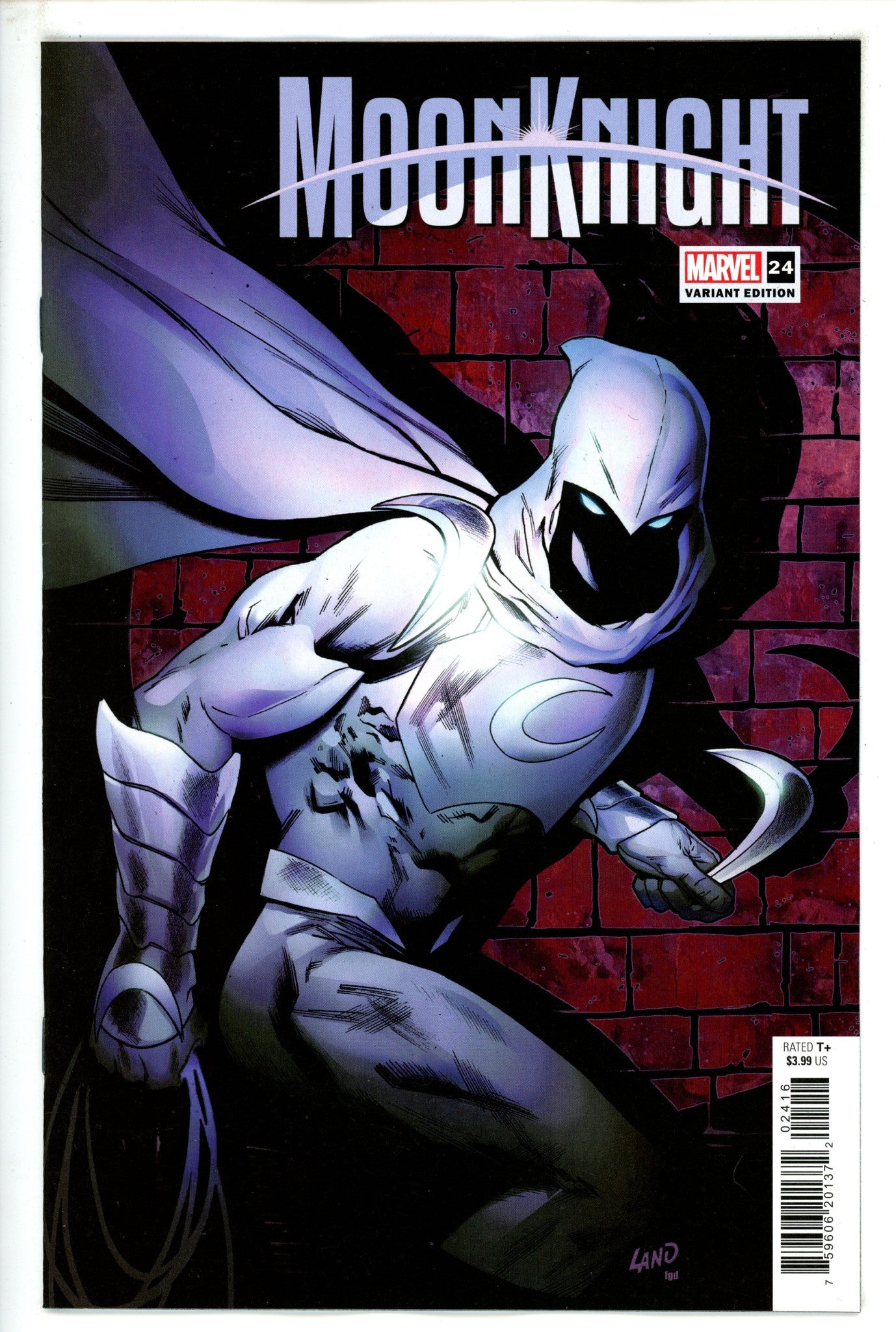 Moon Knight Vol 9 24 Land Incentive Variant NM- (2023)