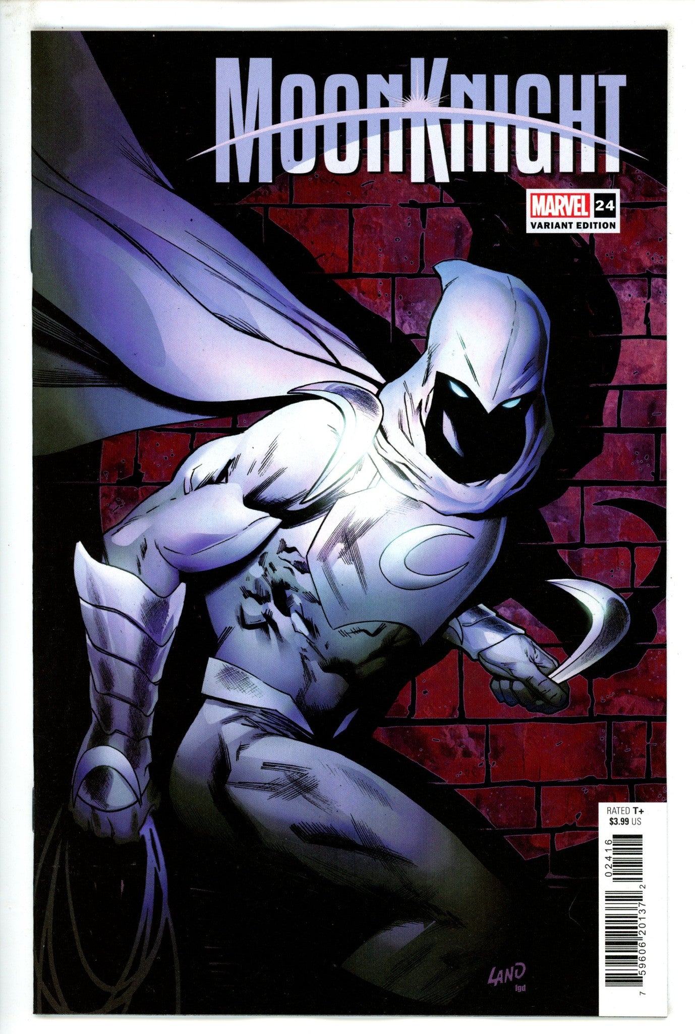 Moon Knight Vol 9 24 Land Incentive Variant NM (2023)