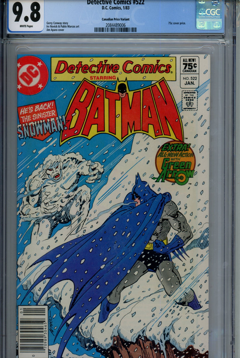 Detective Comics Vol 1 522 Canadian Price Variant CGC 9.8 (1982)