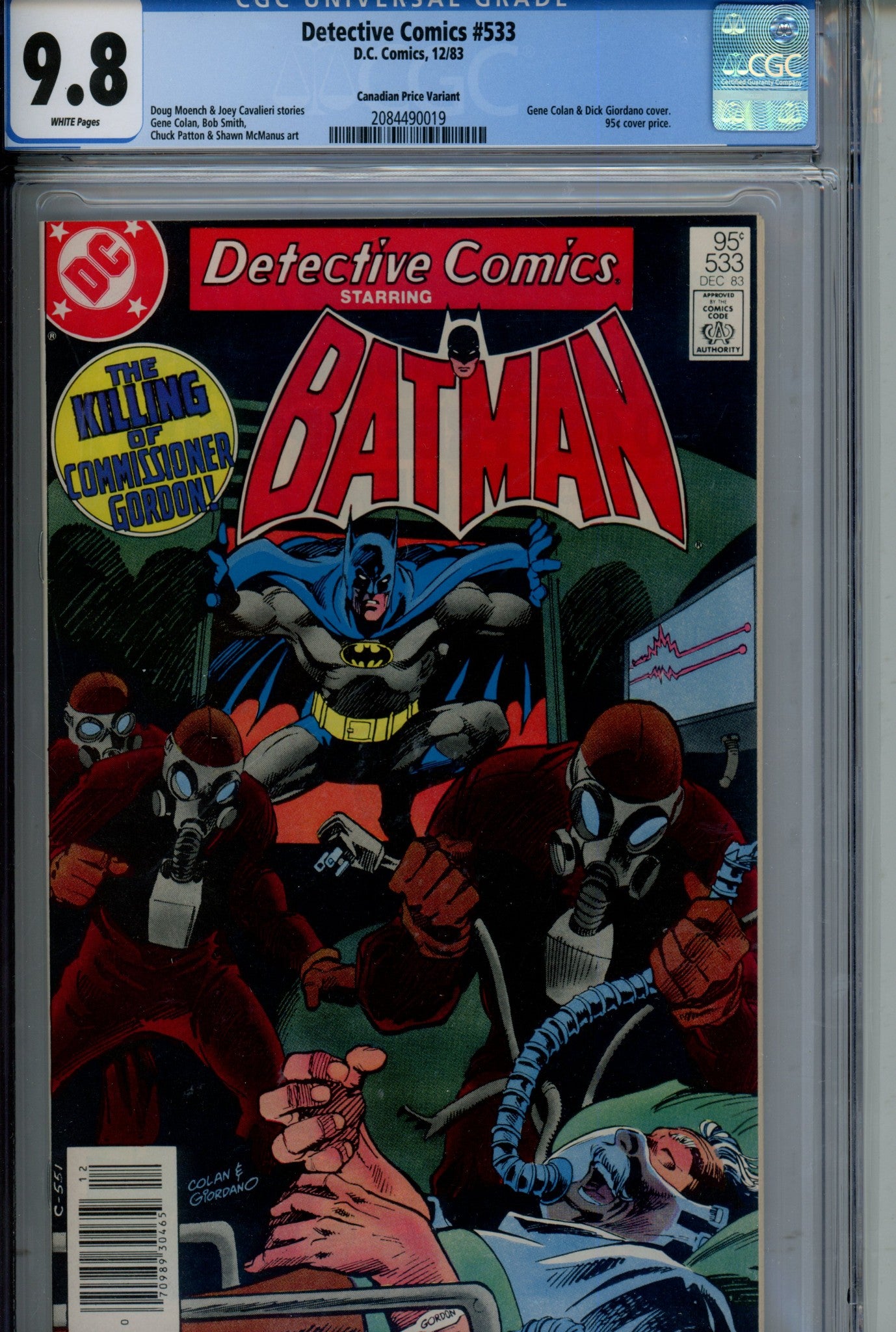 Detective Comics Vol 1 533 Canadian Price Variant CGC 9.8 (1983)