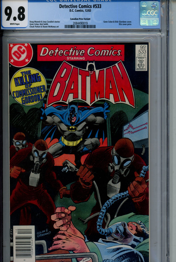 Detective Comics Vol 1 533 Canadian Price Variant CGC 9.8 (1983)