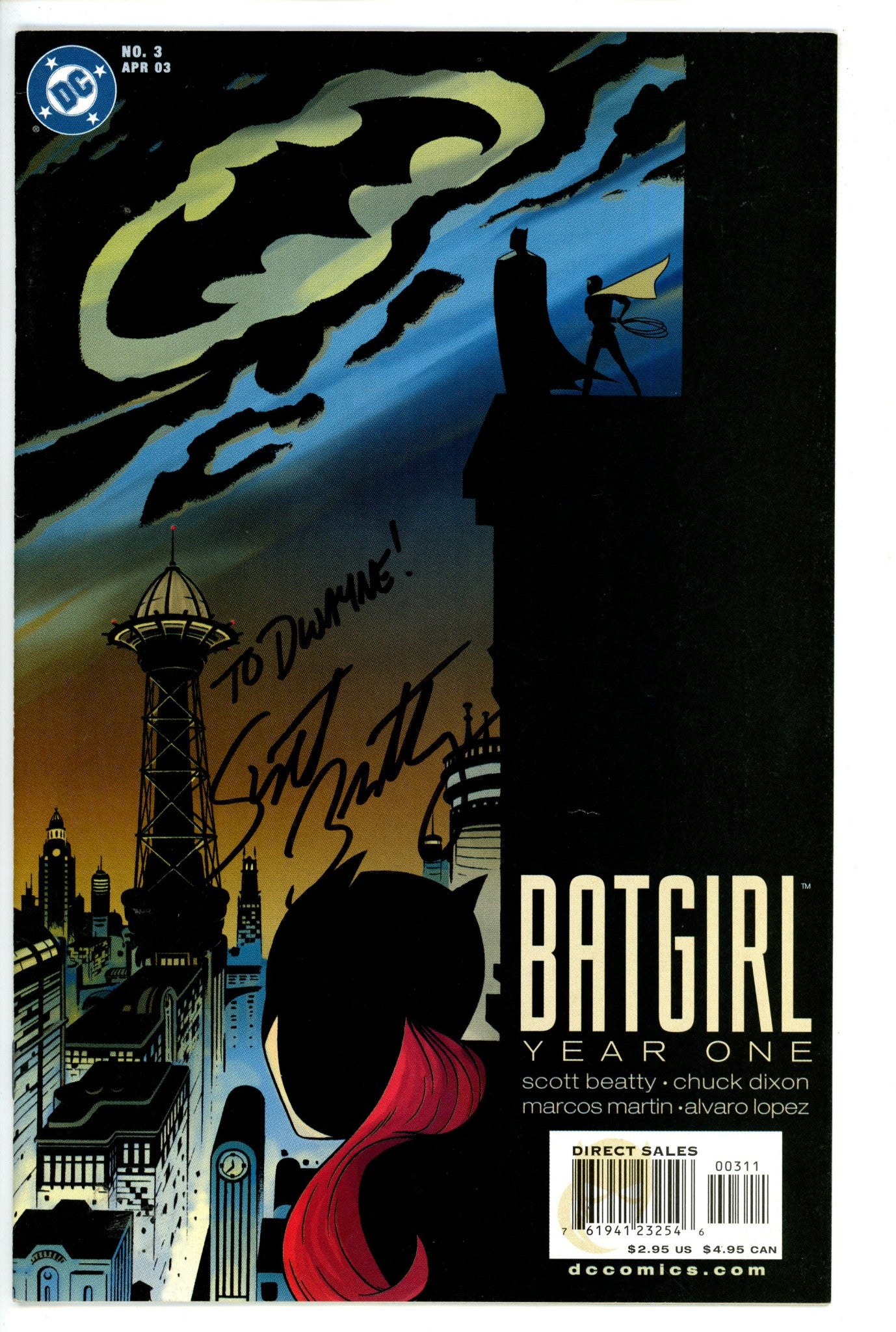 Batgirl Year One  3 Signed Beatty