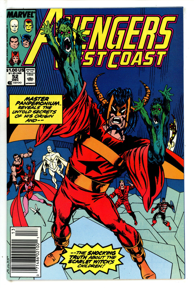 Avengers West Coast Vol 2 52 Newsstand VF/NM (1989)