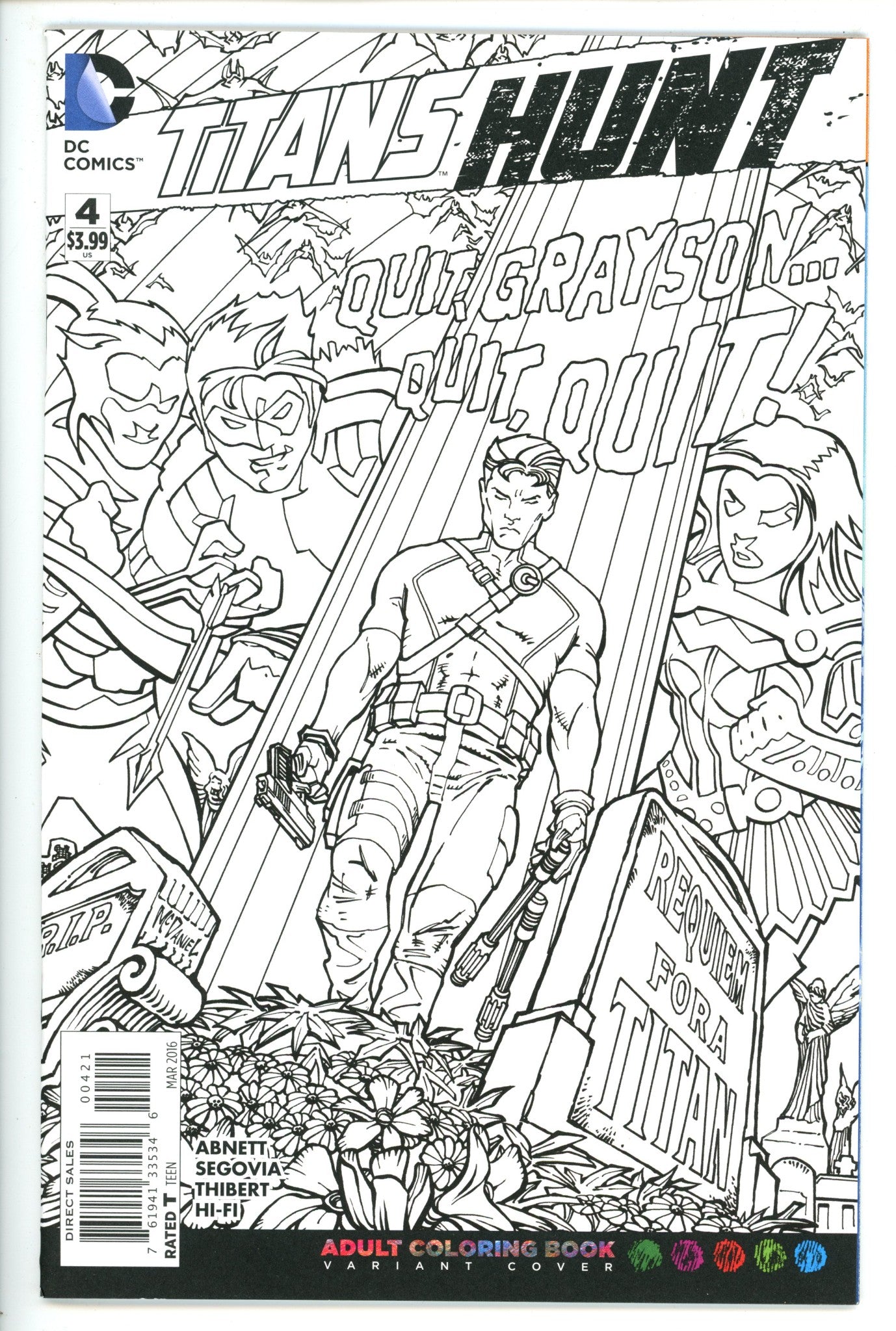 Titans Hunt 4 Coloring Book Variant