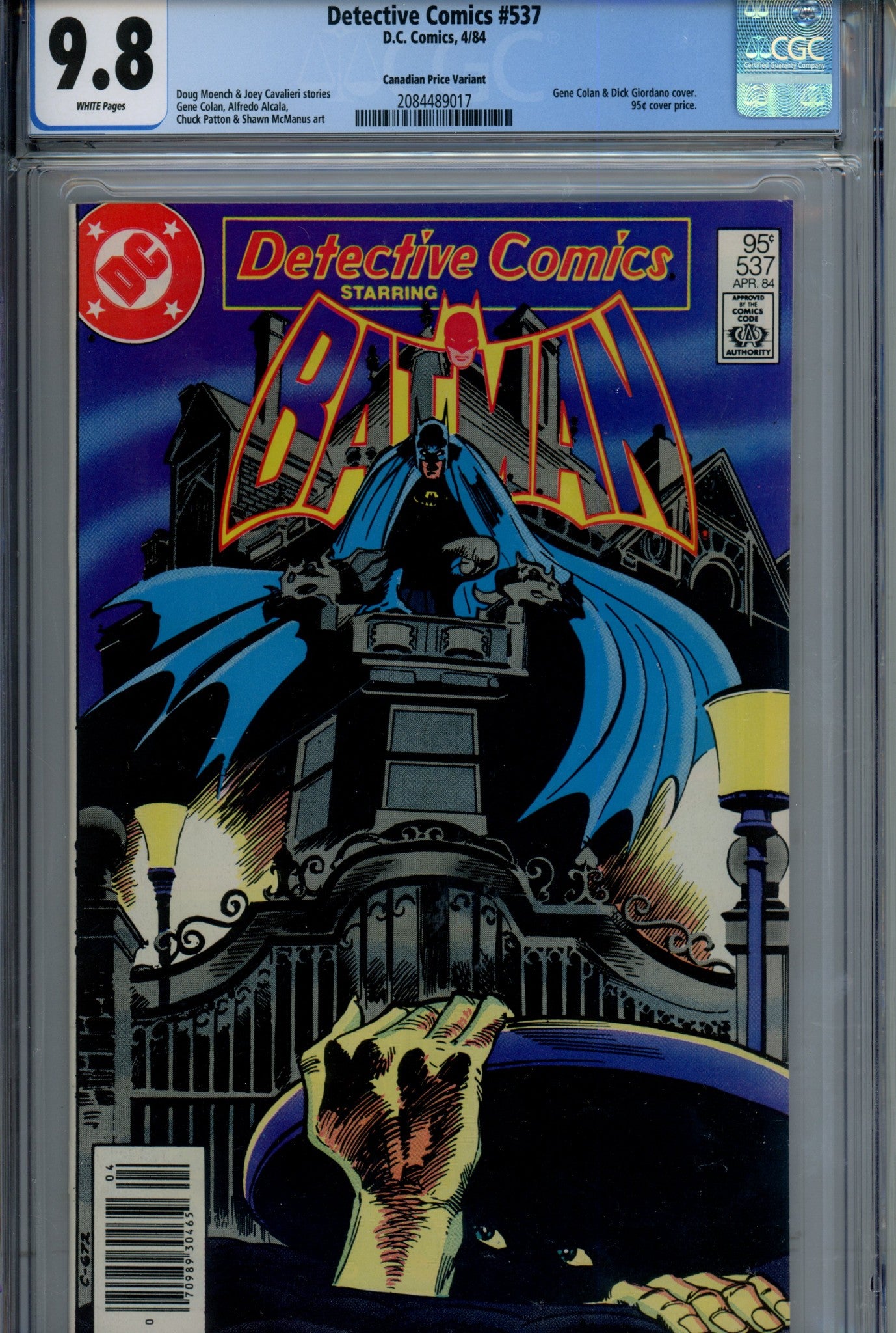Detective Comics Vol 1 537 Canadian Price Variant CGC 9.8 (1984)