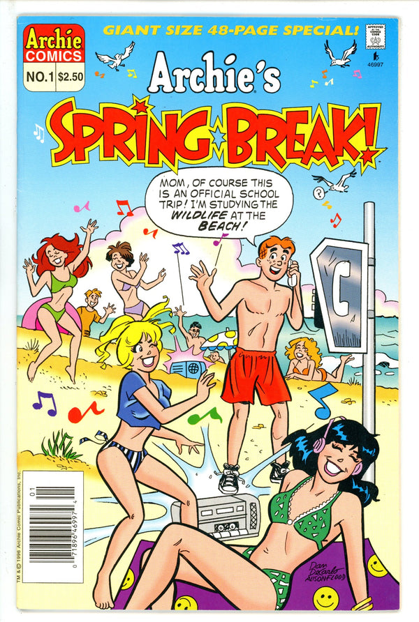 Archie's Spring Break 1 Canadian VF- (1996)